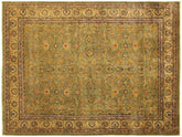 handmade Traditional  Lt. Green Gold Hand Knotted RECTANGLE 100% WOOL area rug 9x12